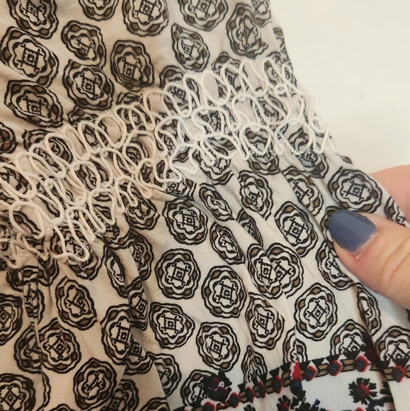 Ungee Black and White Geometric Print Boho Tunic/Dress, Size L - Picture 4 of 6